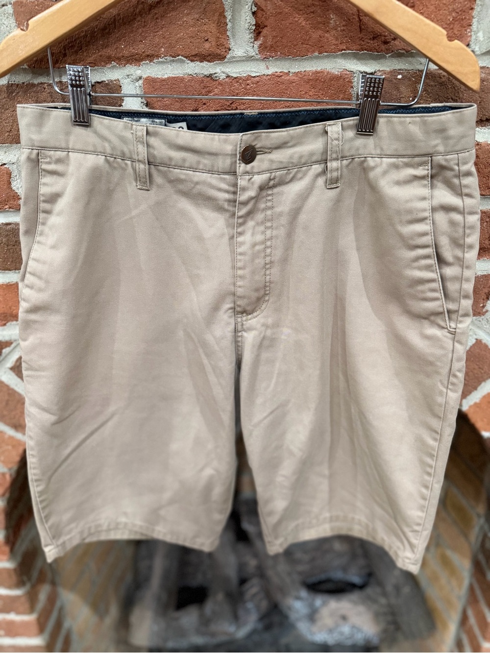 Volcom Men's Khaki Flat-Front Shorts
